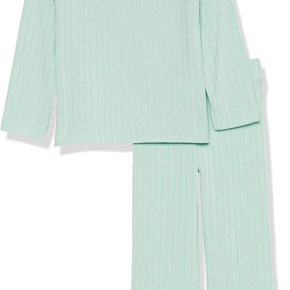 Girls and Toddlers' Wide-Rib Outfit Set - Mint Green, Medium - Picture 1 of 4